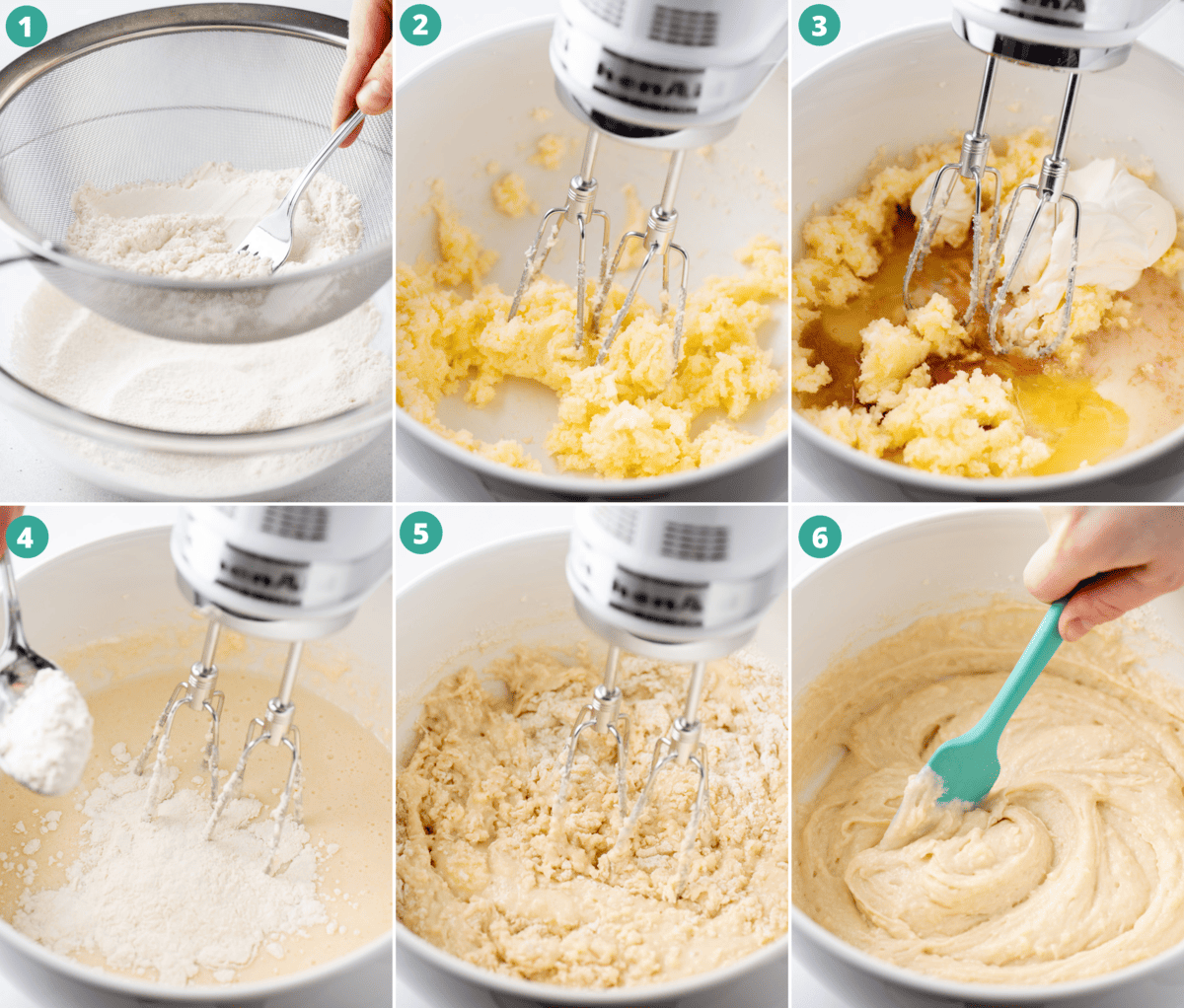 collage of how to make vanilla cupcakes