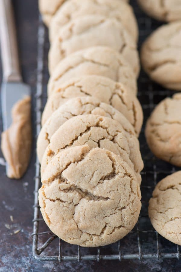 These peanut butter cookies are out of this world and always turn out perfect! They are chewy and fluffy, definitely a family favorite!