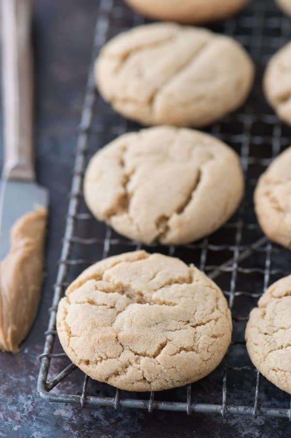 These peanut butter cookies are out of this world and always turn out perfect! They are chewy and fluffy, definitely a family favorite!
