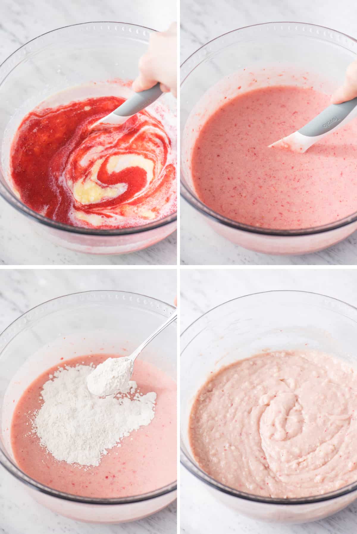 how to make homemade strawberry cake collage