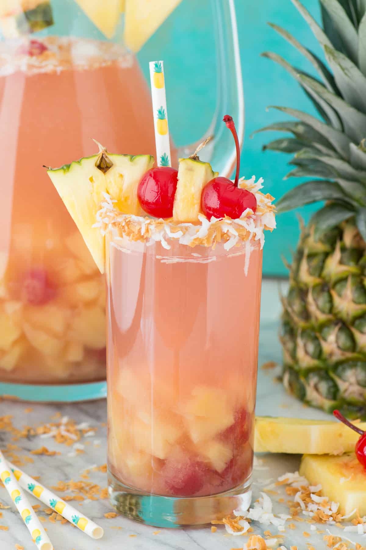 Pina Colada Sangria 5 Ingredients Tropical Sangria