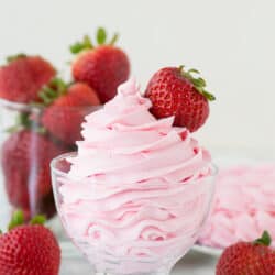 Homemade strawberry whipped cream using only 3 ingredients!