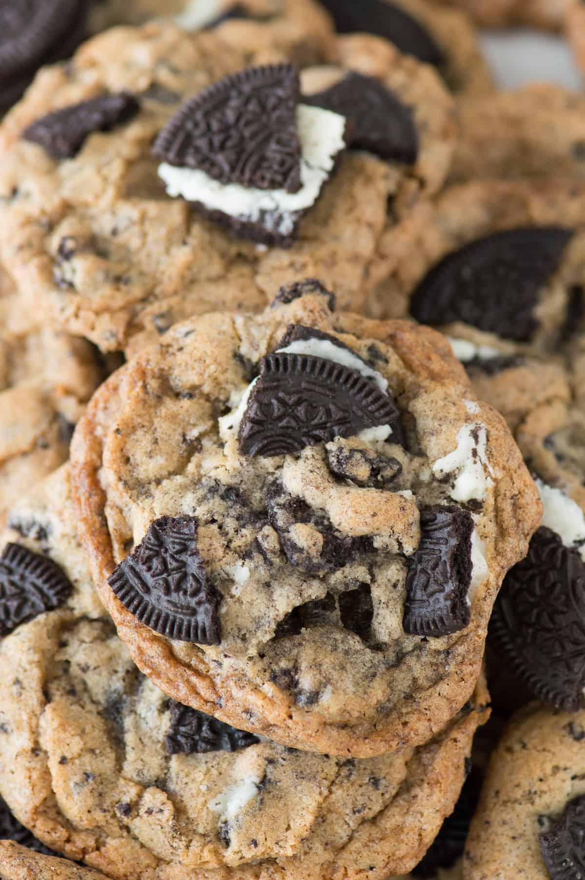 oreo cookies with oreo pieces inside