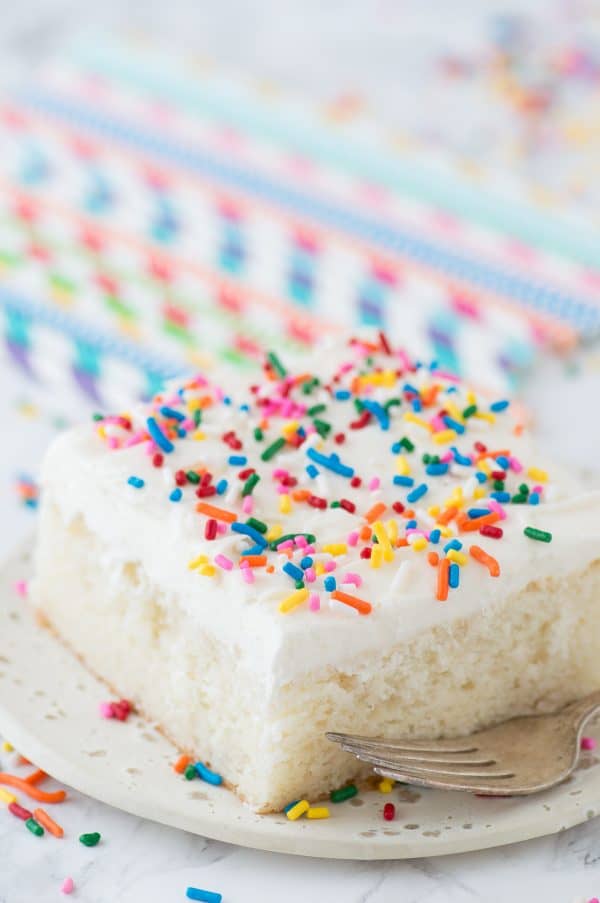 Easy White Cake from Box (doctoring up a cake mix!)