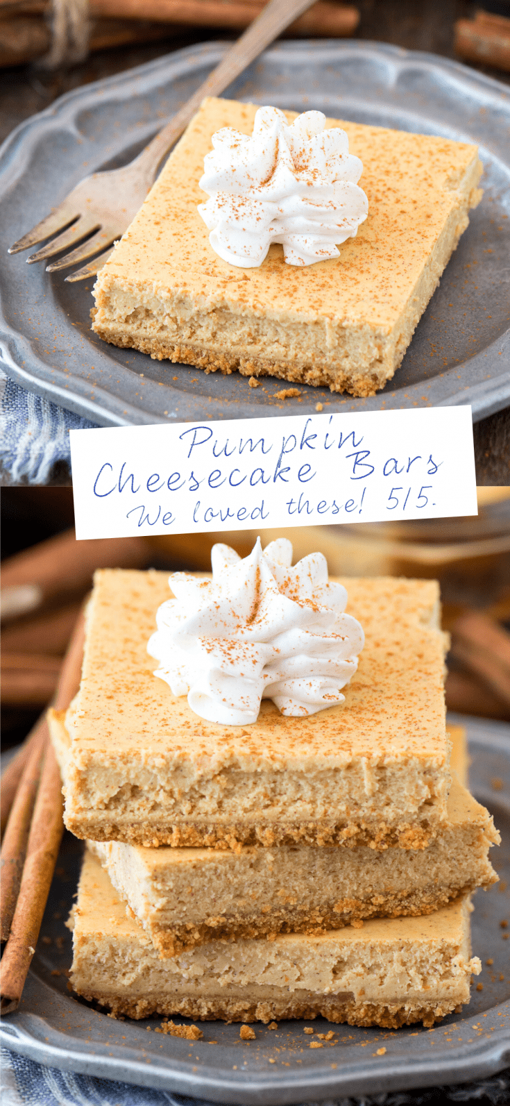 Pumpkin Cheesecake Bars Made In 9x13 Inch Pan EASY 