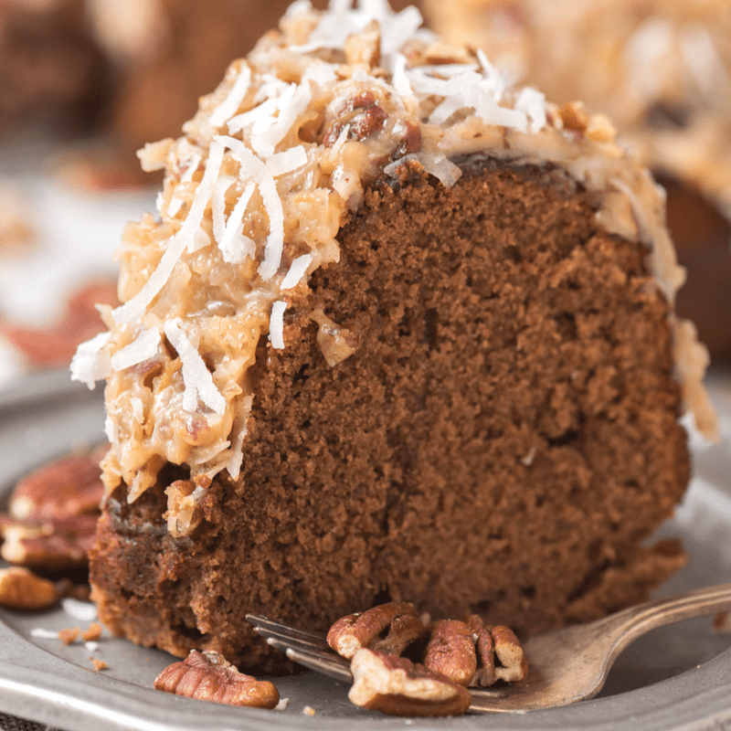 Easy German Chocolate Bundt Cake Recipe - The Gold Lining Girl