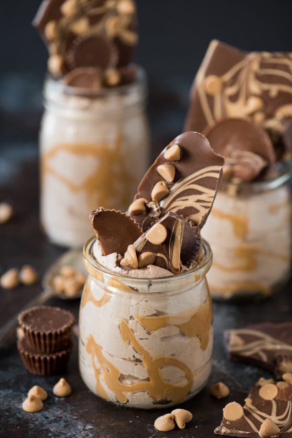 Chocolate Peanut Butter Mousse Jars