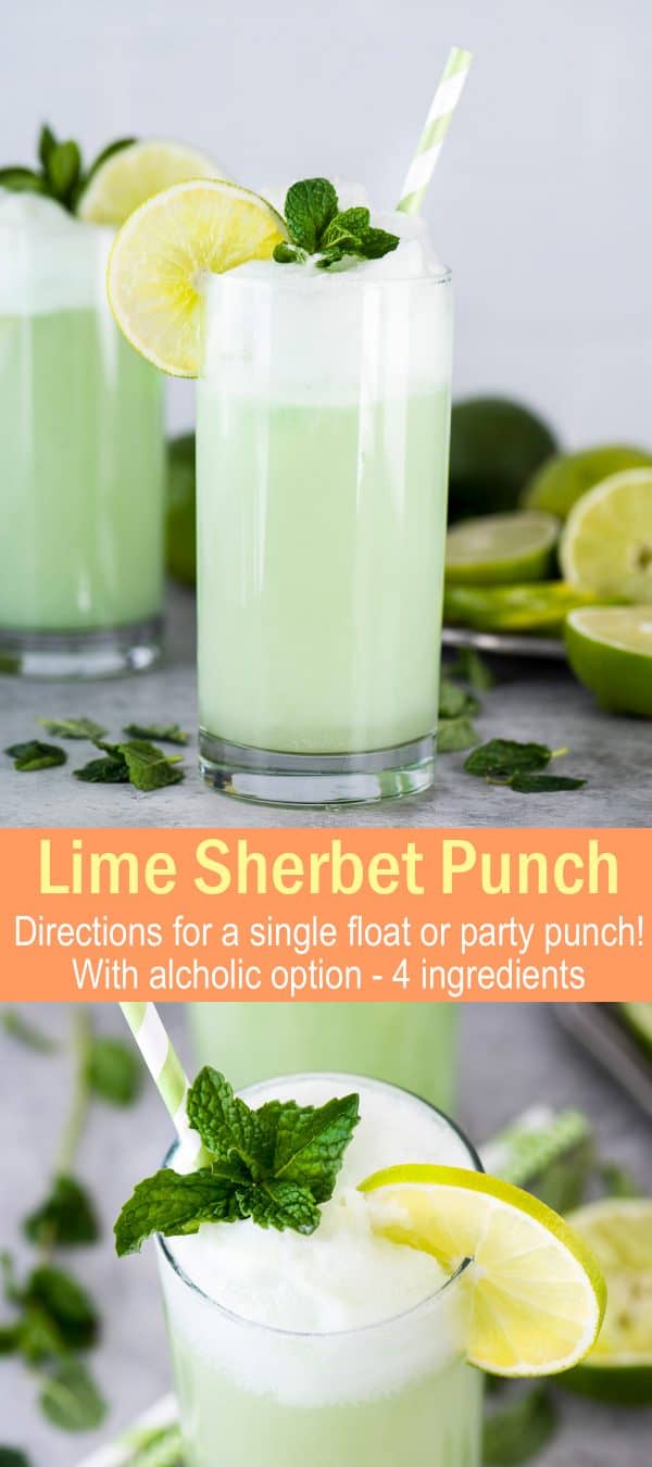 Lime Sherbet Floats