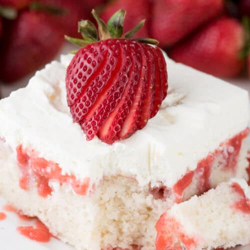 Recipe For Strawberry Poke Cake - The First Year