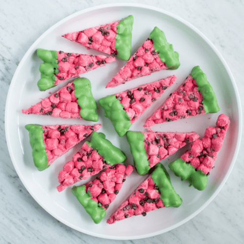 Watermelon Marshmallow Slices
