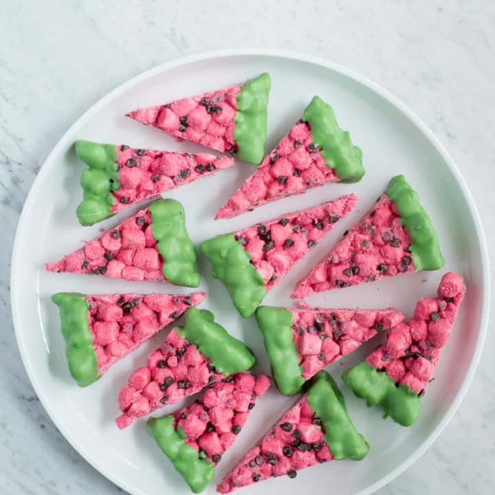Watermelon Marshmallow Slices