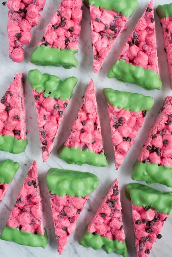 Watermelon Marshmallow Slices