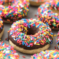 Classic Baked Donut Recipe With Colorful Glaze With Colorful Glaze – Sugar  Geek Show