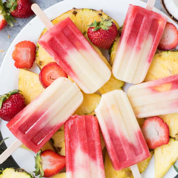 Miami Vice Mocktail Popsicles