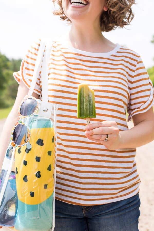 These Green Machine Popsicles are dairy free and customizable with different fruit options! Healthy popsicle recipe. #popsicles