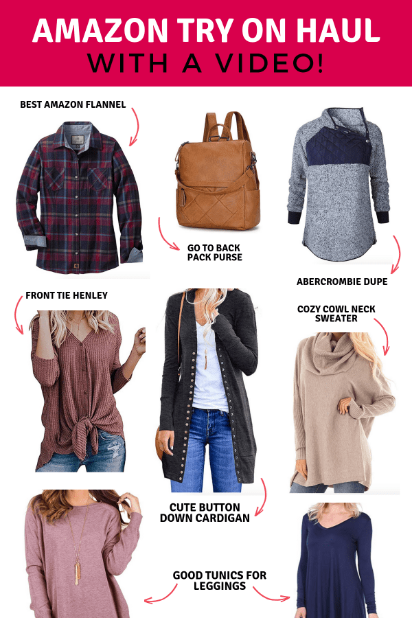 Fall Amazon Prime Try On - 10 Amazon clothing items that are good for cooler weather - think sweaters, long sleeves and cardigans! #amazonfashion #tryon #amazonhaul