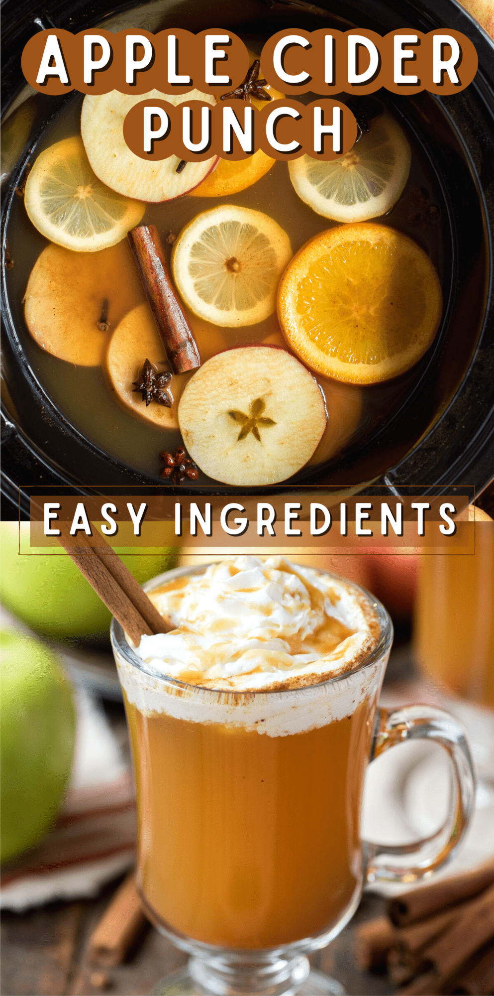 Apple Cider Punch serve hot or cold, favorite fall drink!
