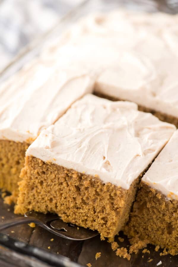 Easy Pumpkin Cake - starts with a box of spice cake mix!