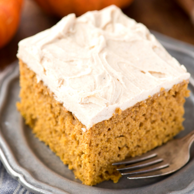 Easy Pumpkin Cake - starts with a box of spice cake mix!