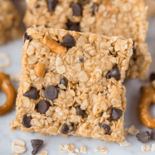 No Bake Granola Bars with Peanut Butter and Honey