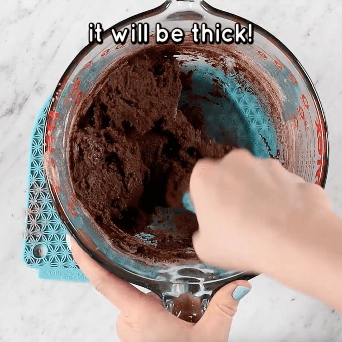 thick chocolate cookie dough