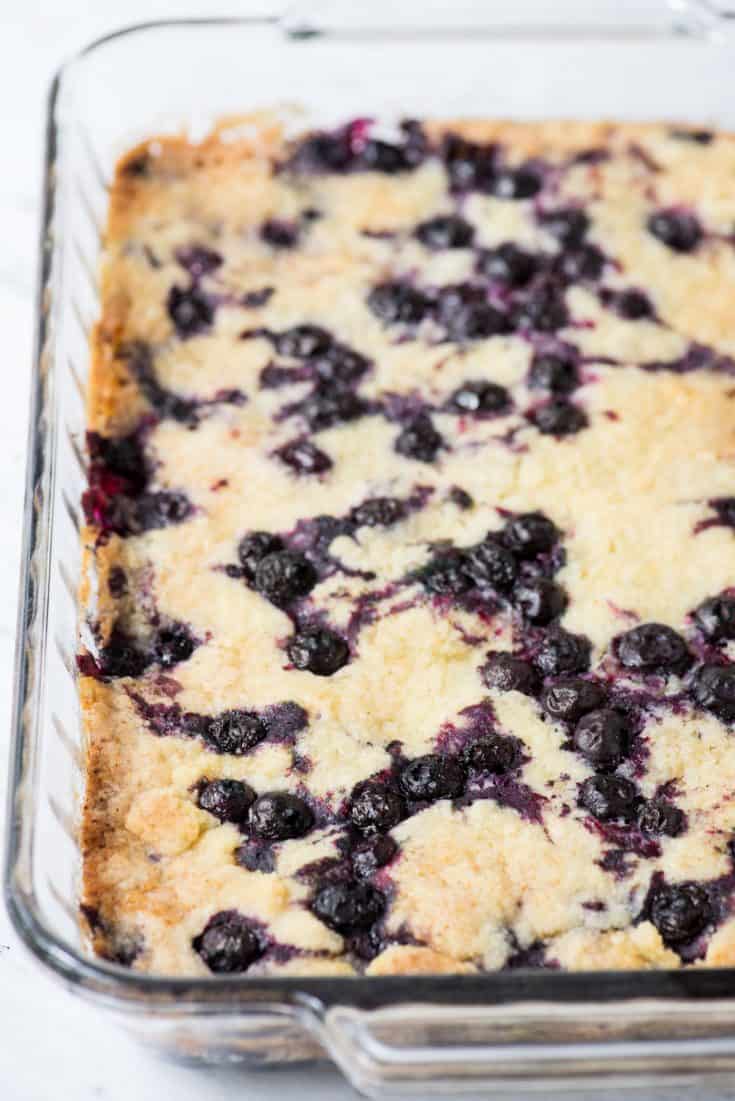 Lemon Blueberry Dump Cake - mix everything in the pan!