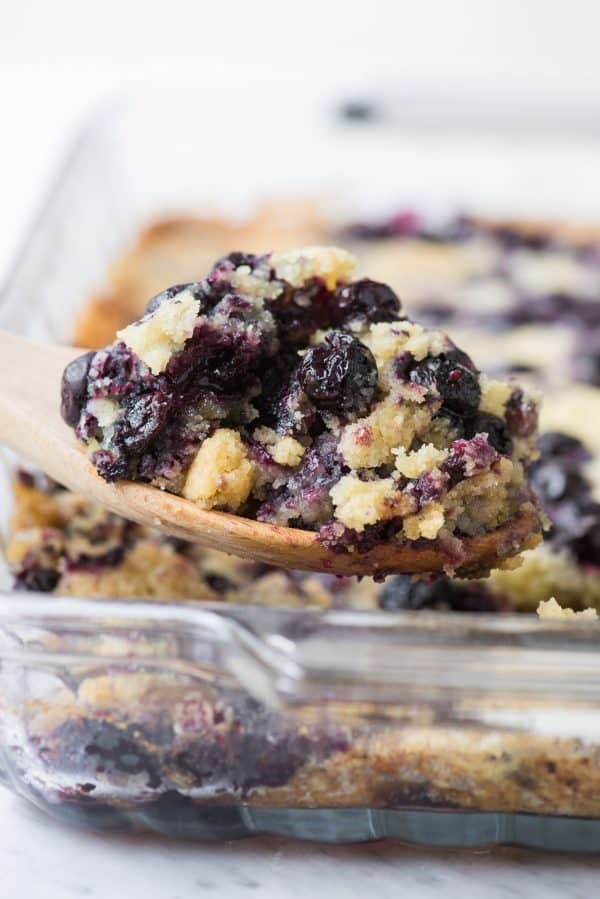 Lemon Blueberry Dump Cake - mix everything in the pan!