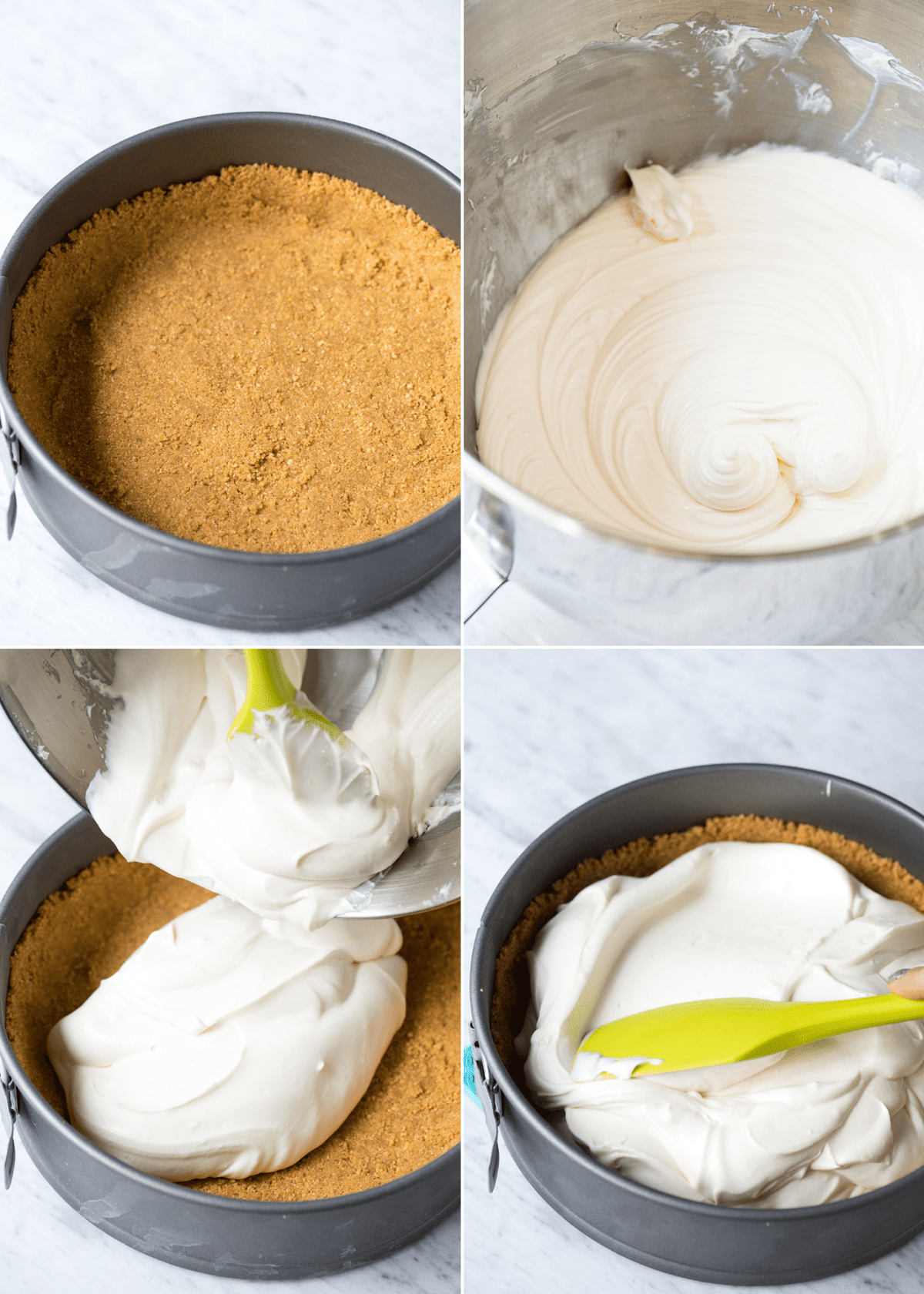 how to make no bake cheesecake collage