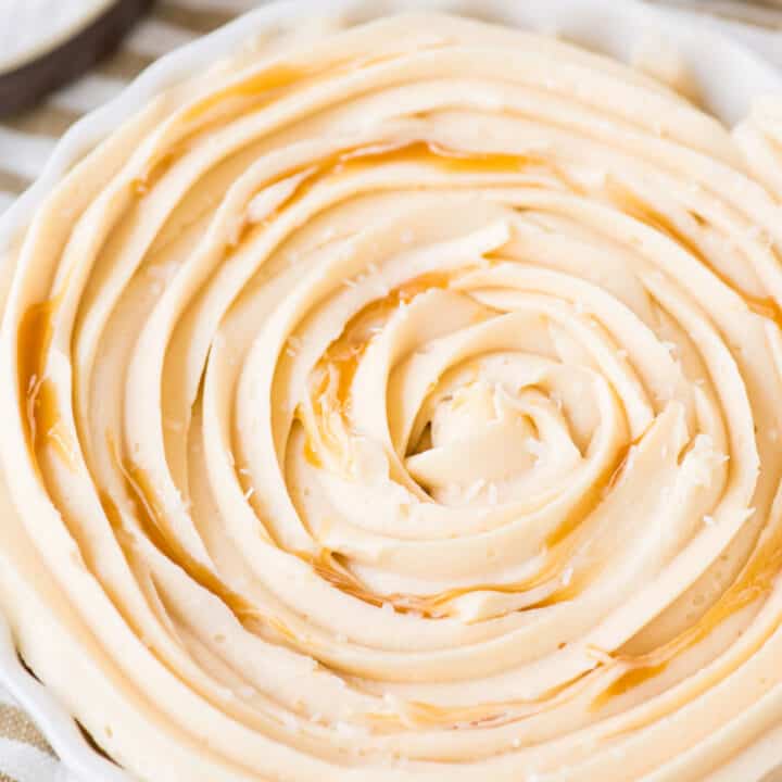 Salted Caramel Frosting easy to make with 4 ingredients!