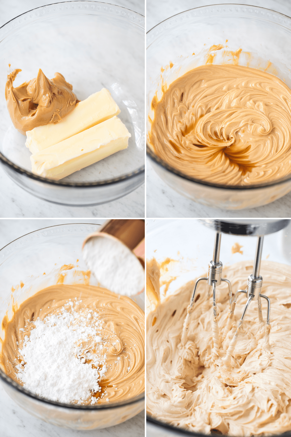 how to make peanut butter frosting collage