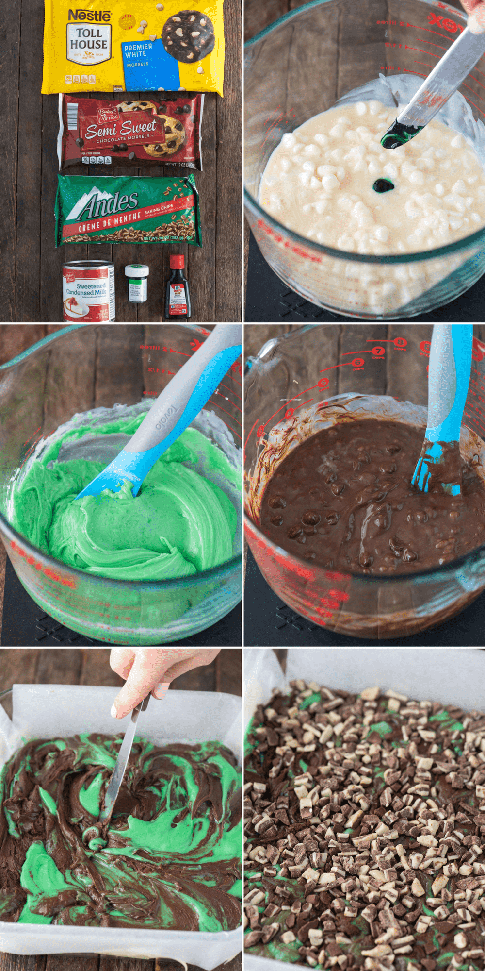how to make mint chocolate fudge in the microwave collage