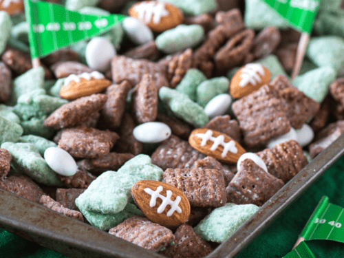 Football Puppy Chow - game day football snack food!