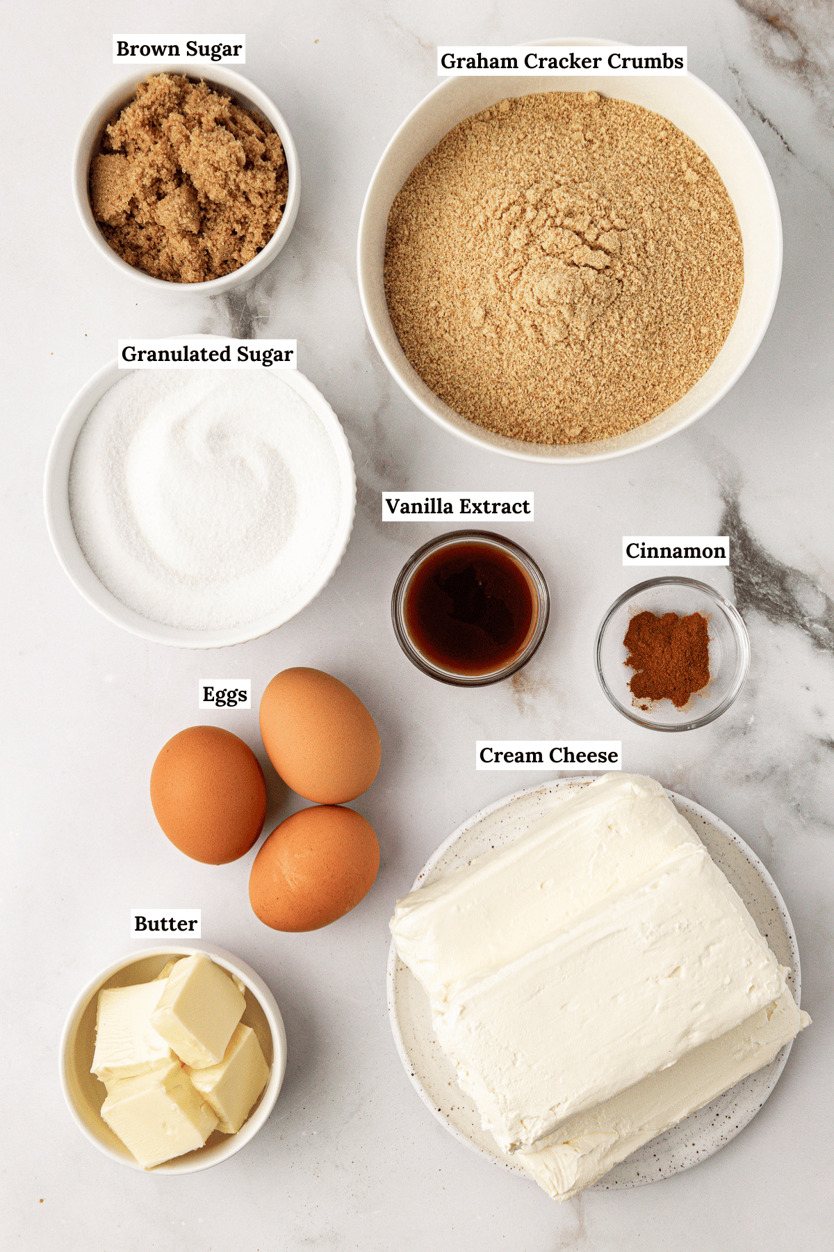 ingredients to make cheesecake