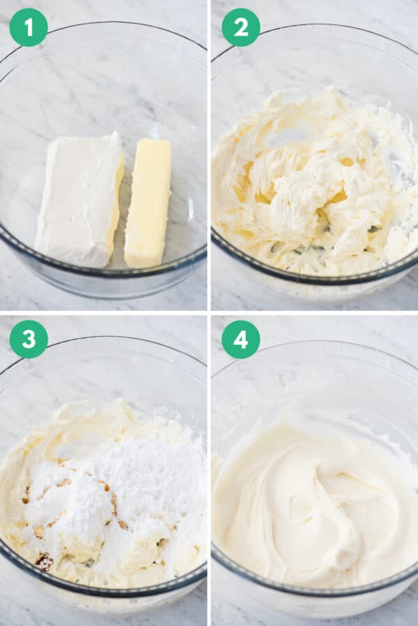 how to make cream cheese frosting collage