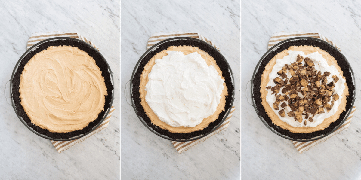 how to make peanut butter pie collage