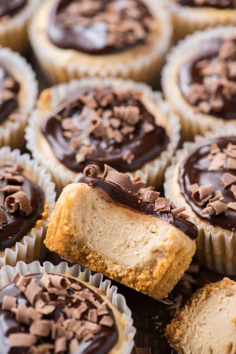 Mini Peanut Butter Cheesecakes 7 ingredients, make in muffin pan!