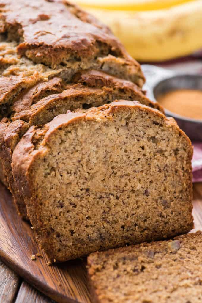 Easy Banana Bread - moist banana bread recipe, 10 ingredients!