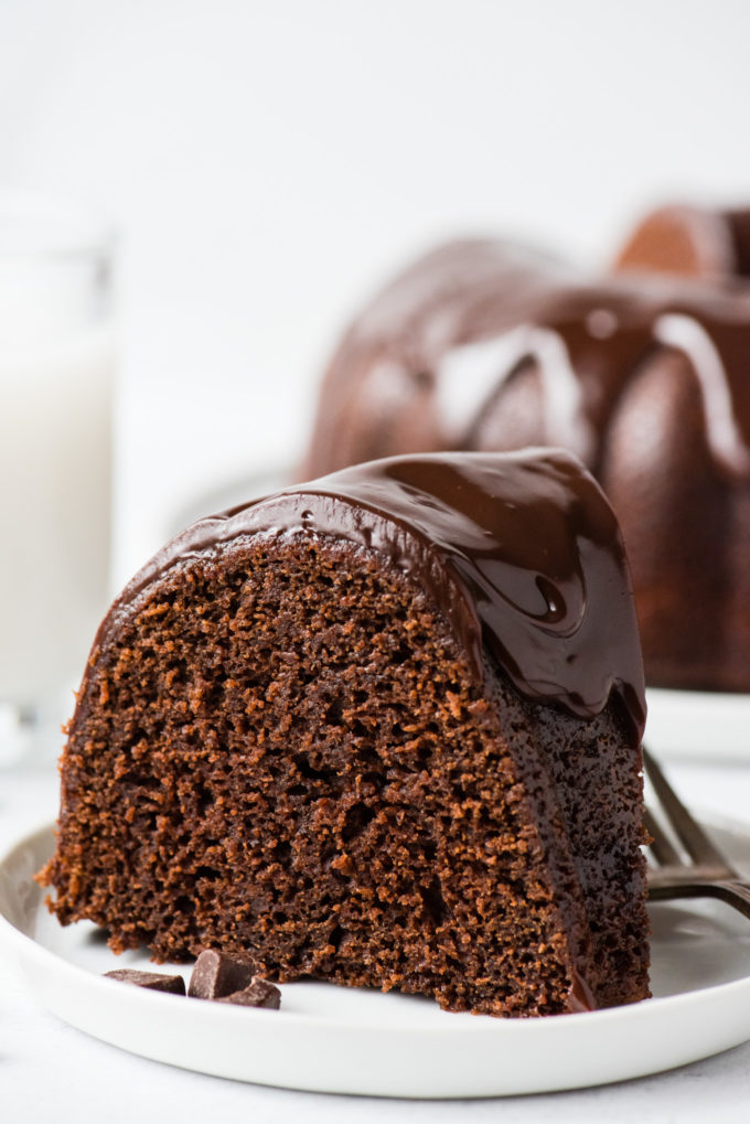 Glazed Chocolate Bundt Cake - The First Year