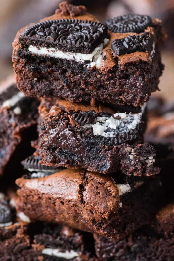 Oreo Brownies - fudgy, chewy brownies with oreo cookies! Can You Make Brownies In A Glass Pan