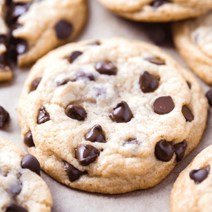 Chocolate Chip Cookies - easy and no chill chocolate chip cookie recipe!