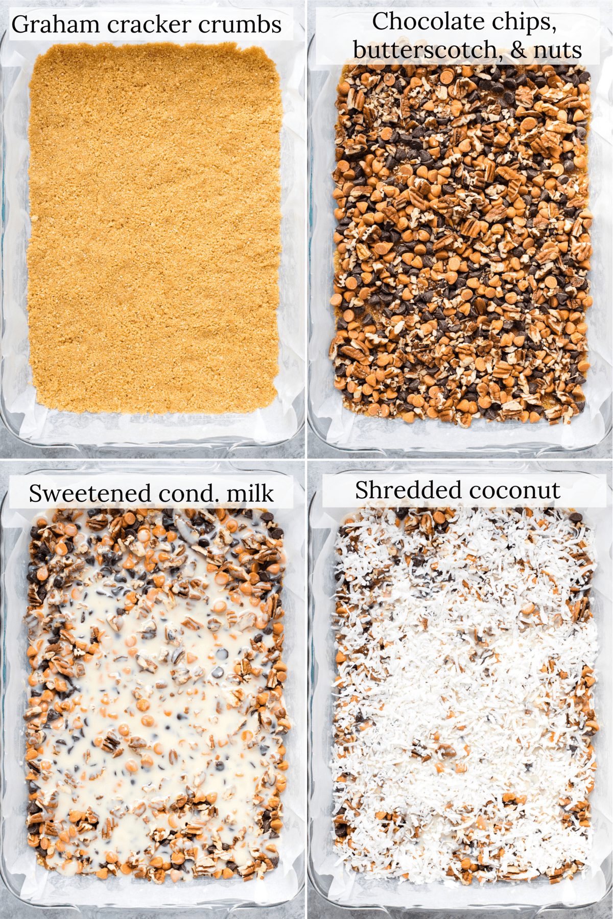 how to make magic bars step by step collage
