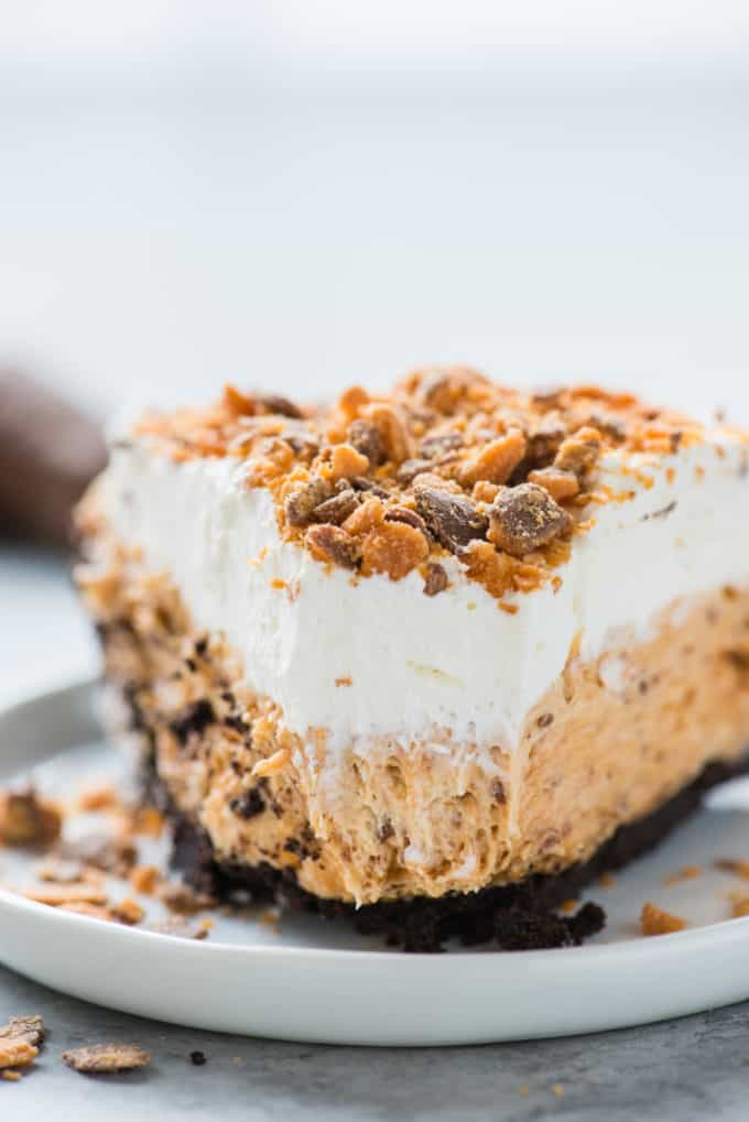 Butterfinger Pie (No Bake Dessert) - The First Year