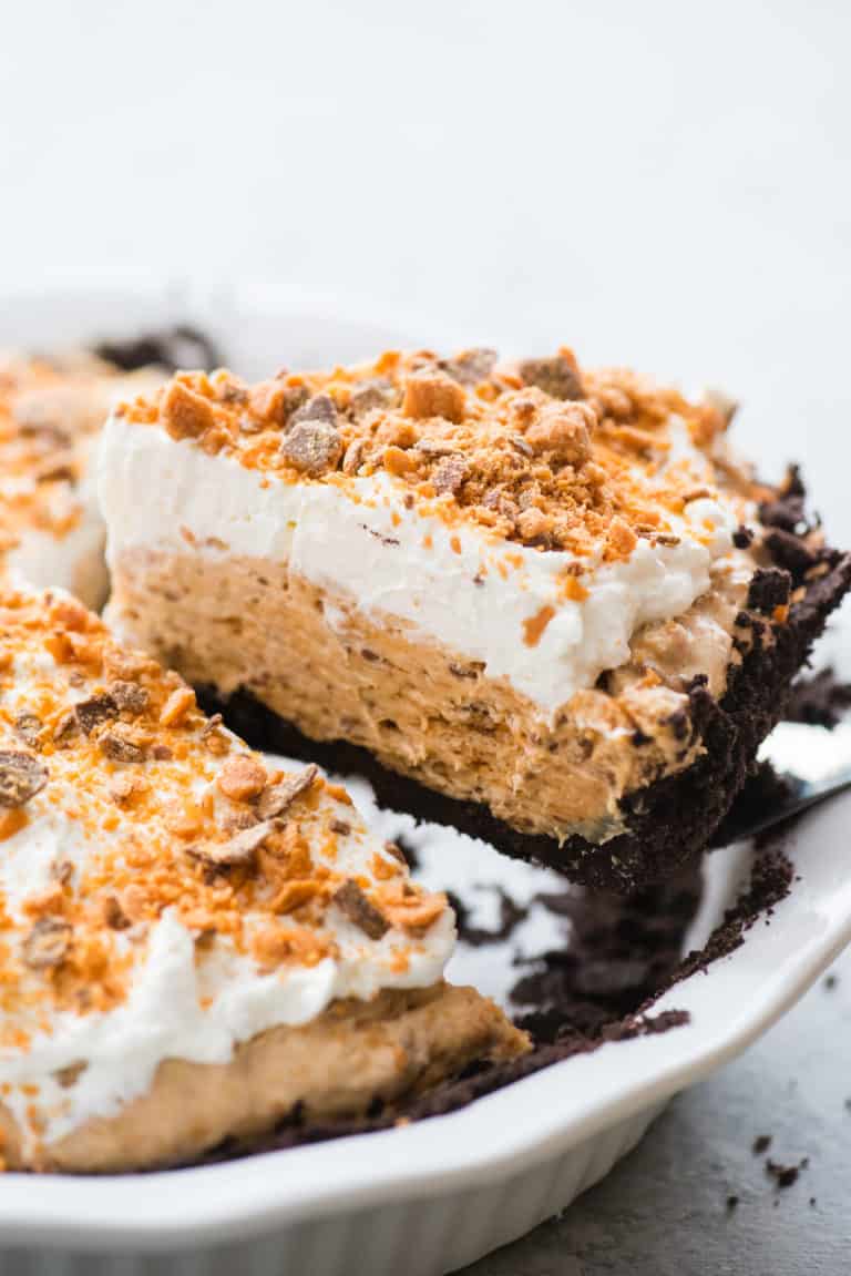 Butterfinger Pie (No Bake Dessert) - The First Year