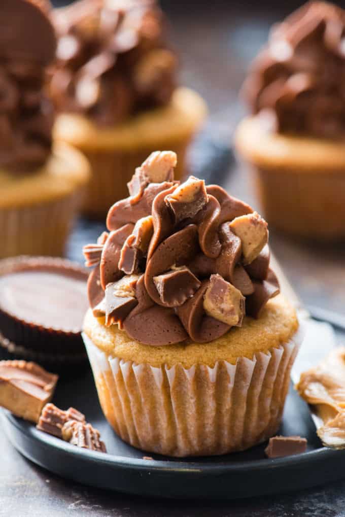 Peanut Butter Cupcakes - dreamy Reese's Cupcakes! - The First Year