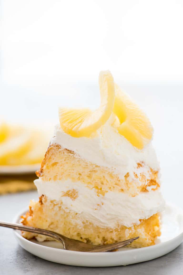 Pineapple Angel Food Cake easy two ingredient cake recipe!