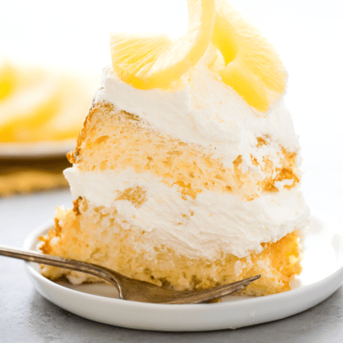 Pineapple Angel Food Cake - easy two ingredient cake recipe!