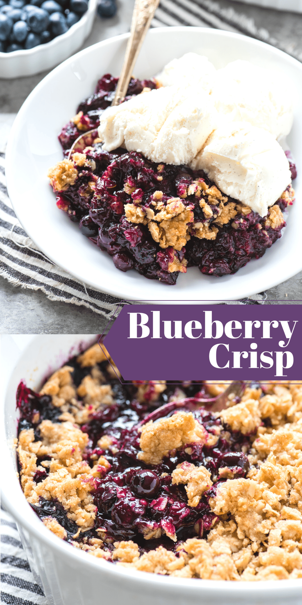 Blueberry Crisp - 9 ingredients, the best fruit crisp with ALL the tips!