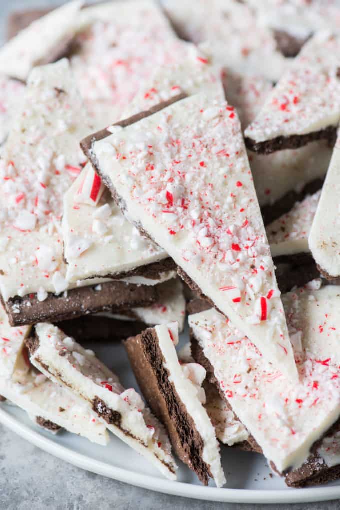 Chocolate Peppermint Bark 3 Ingredient Christmas Bark