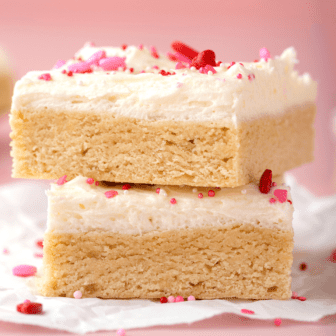 Valentine's Day Sugar Cookie Bars - The First Year