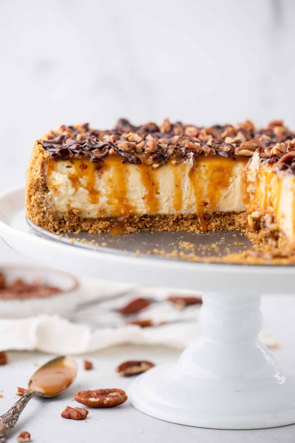 The Best Turtle Cheesecake Recipe - The First Year